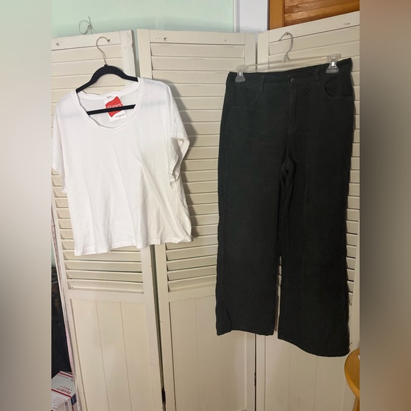 Sunday Edition Accessories - Two piece outfit including Sunday Edition corduroys and a NWT Hanes tee
